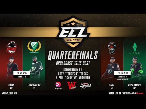 Goons vs Färjestad BK & YMCA Esports vs HAVU Gaming - ECL 12 Elite Quarterfinals | NHL 21 EASHL 6s