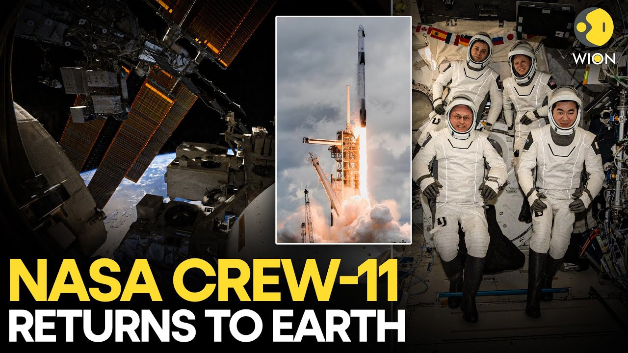 NASA LIVE: NASA Crew-11 RETURNS To Earth, Space Mission Ends After High-Risk Return | WION