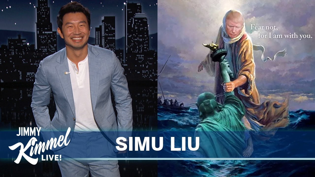 Guest Host Simu Liu on Insane Trump Portraits, Celebrity Water Scandal & Stunts with Guillermo