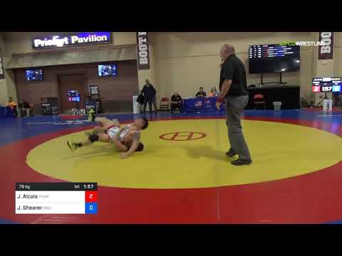 2018 Marine Corps US Open/UWW Junior Freestyle 79 Con 32 #2 - Jordan Alcala (Team) Vs. Jesse Shear