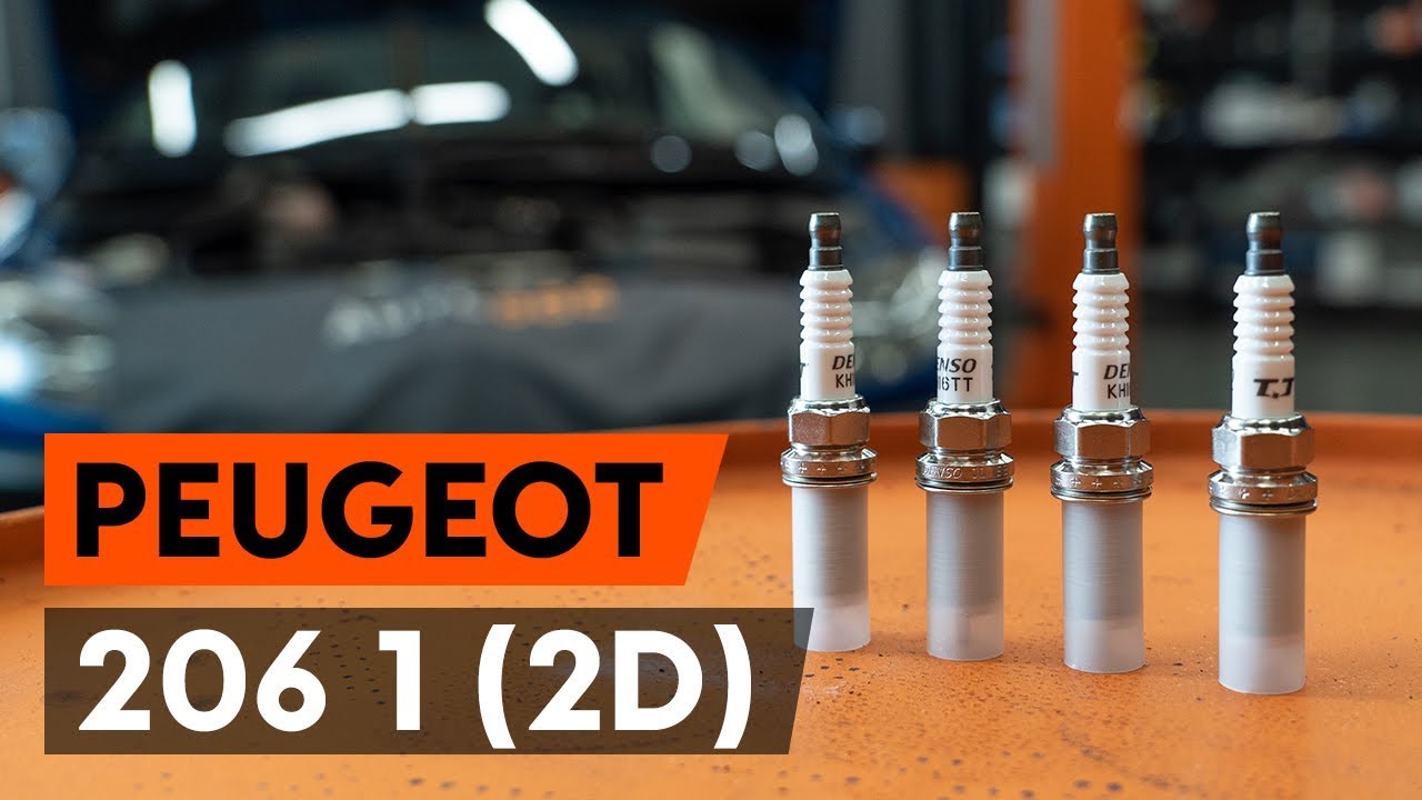 Kaip pakeisti Peugeot 206 CC 2D uždegimo žvakių - keitimo instrukcija