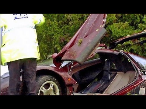 Mr Bean's McLaren F1 crashed scenes