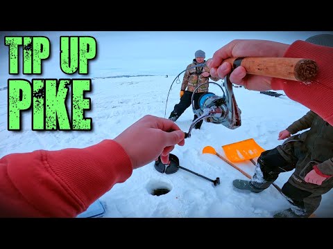 Tip Up Pike Ice Fishing on Last Mountain Lake (iFish Pro 2.0)