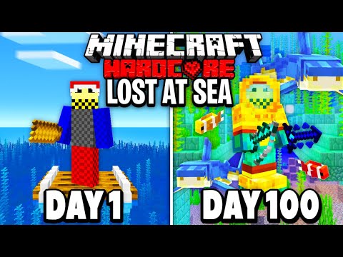 Insane Survival! Minecraft 100 Days Lost at Sea!