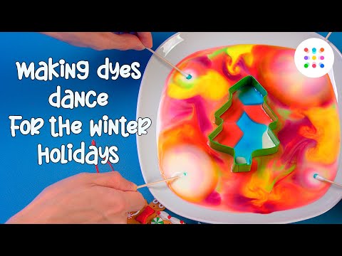 Making dyes dance for the winter holidays