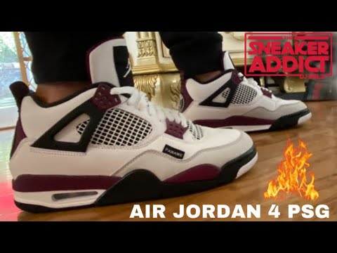 Air Jordan 4 PSG Paris Saint Germain Retro Sneaker on Feet Review
