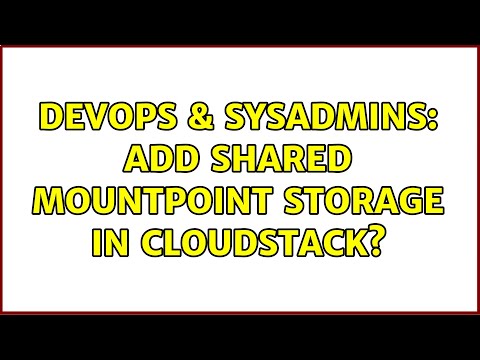 DevOps & SysAdmins: Add Shared Mountpoint storage in Cloudstack?