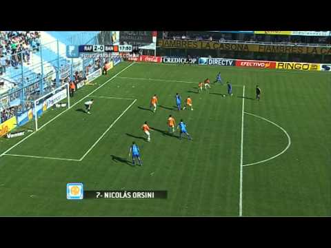 Gol de Orsini. Rafaela 2 - Banfield 0. Fecha 11. Torneo Primera División 2014. FPT.