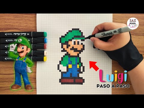 Como pintar a LUIGI en PIXEL ART – Tutorial paso a paso #pixelart #mariobros