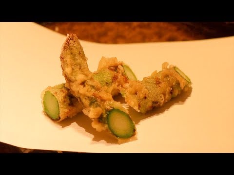 Japanese Food - TEMPURA Deep Fried Food SEAFOOD VEGETABLE Ginza Tokyo Japan Part2