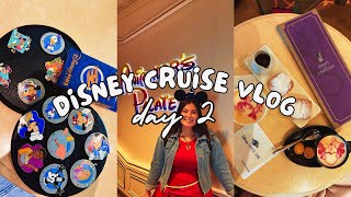 Disney Cruise Line Australia Vlog | Day 2 | Pin trading, Trivia & Pirate night