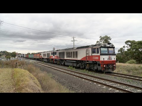 SBR / SCT 7922V Dooen Container Train Arrives At Anakie Loop (26/4/2021) - PoathTV Railways