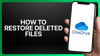 How To Restore Deleted Files In OneDrive App ! Tutorial
