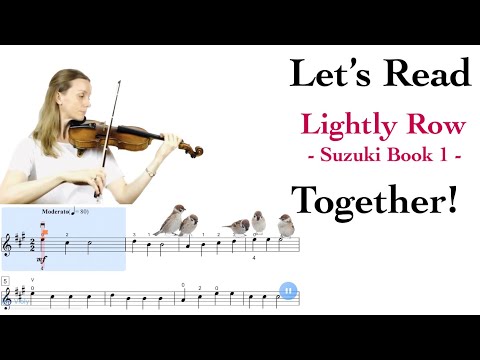 Lightly Row - with Synchronized Sheet Music - slowly!