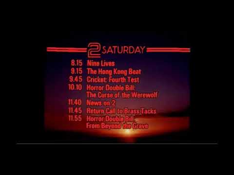 Horror Double Bill Schedule BBC2 Junction 25/07/1980