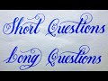 How To Write Short Long Question In Stylish Writing Using Marker 605