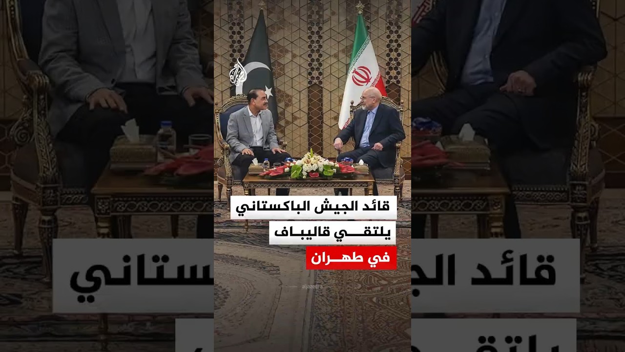 فيديو | قائد الجيش الباكستاني عاصم منير يلتقي رئيس البرلمان الإيراني محمد باقر قاليباف في طهران