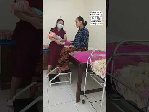 Pasien Ny.K Umur Kehamilan 37 minggu Melahirkan Bayi dengan BB:2400gr #persalinannormal #bidan