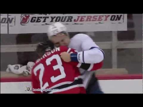 Luke Schenn vs David Clarkson Nov 2, 2011