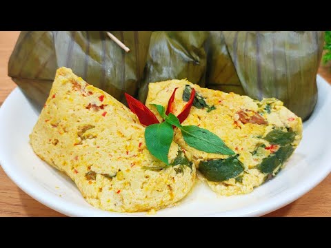 Pepes Tahu Kemangi (Steamed Basil Tofu in Banana Leaves)