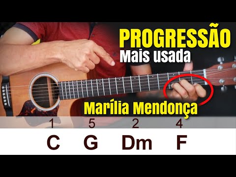 Sequência de Acordes mais Usada pela MARÍLIA MENDONÇA - Aula de Violão!!! 🎸😉