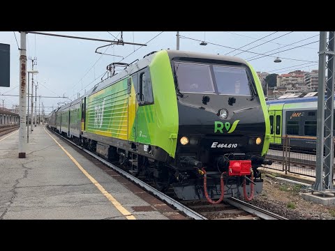PRIMA APPARIZIONE IN LIGURIA di una E464 in NUOVA LIVREA “REGIONALE”su un invio di vetture a Savona!