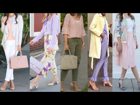 FINAS ELEGANTES Y FEMENINAS COMBINACIONES DE ROPA DE MODA 2024 EN TONOS PASTEL