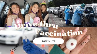 COVID-19 Drive-thru Vaccination 💉 | I CRIED??? 😰