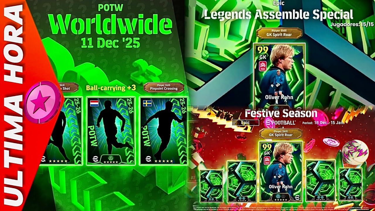 Ultima Hora!🚨Confirman POTW Y Caja🎁*EPICOS GRATIS* Por Navidad en eFootball!🎅🏻✅