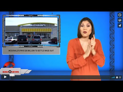 McDonald's pays $26 million to settle wage suit (ASL - 11.25.19)