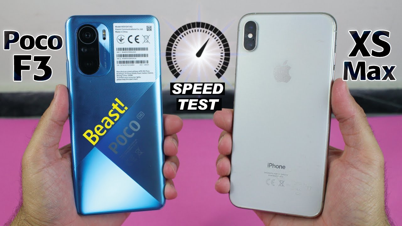 Xiaomi Poco F3 vs iPhone XS Max - SPEED TEST😱