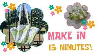 Make in 15 minutes! Carry Bag /Tote Bag Beginner Friendly