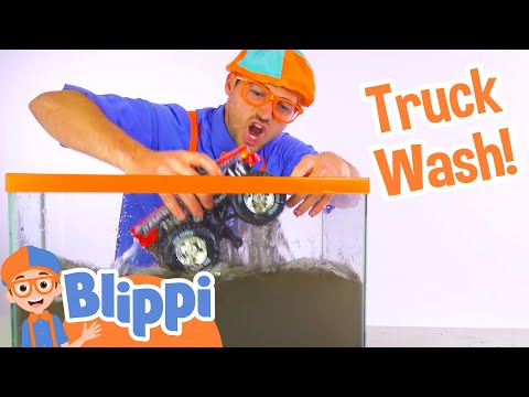 Blippi Truck Wash | Truck Videos for Children by Blippi