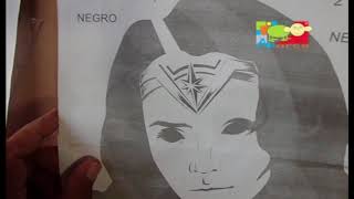 Estampado sobre tela (playera o camiseta), dibujo Wonder Woman (Mujer Maravilla)