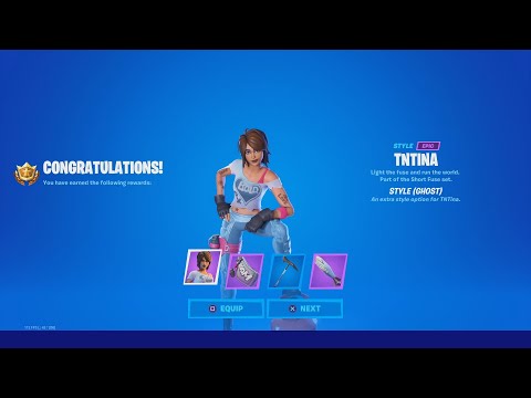 The Fastest Way To Unlocking TNTINA FREE REWARDS! (Ghost Style) Fortnite TNTINA Challenges Complete.