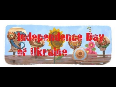 Independence Day of Ukraine 2013 Google Doodle - День Незале́жності Украї́ни