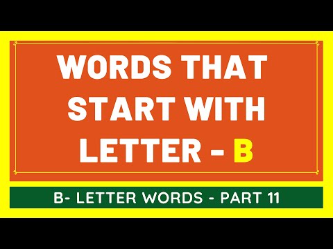#11 NEW Words That Start With B | List of Words Beginning With B Letter [VIDEO]