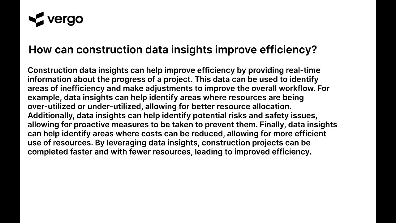 Improving Efficiency with Construction Data Insights