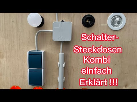 Surface-mounted switch and socket combination