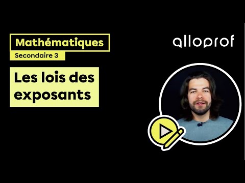 Les lois des exposants | Mathématiques | Alloprof