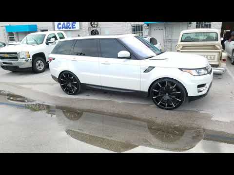 877-544-8473 24x10 Lexani CSS-15 Black Machine Tips Wheels Range Rover Sport