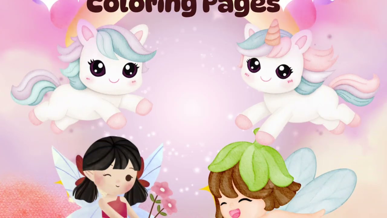 🦄 Magical Unicorn & Fairy Coloring Pages for Kids| Printable downloads| Perfect for Moms & Teachers!