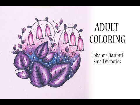 ADULT COLORING / Johanna Basford's Small Victories - Coloring Leaves and Flowers