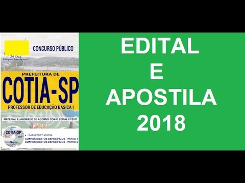 CONCURSO PREFEITURA DE COTIA SP 2018   PROFESSOR DE EDUCAÇÃO BÁSICA I