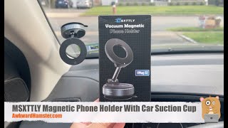 MSXTTLY Magnetic Phone Holder With Car Suction Cup