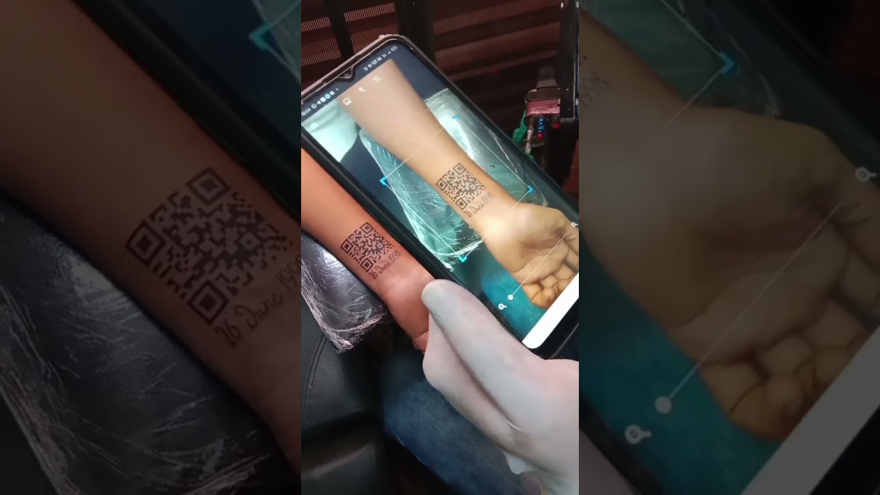 QR Code Tattoo By @InkAddictTattoos #trending