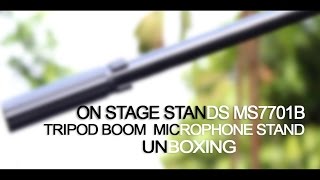 Video thumbnail for On Stage Stands MS7701B Tripod Boom Microphone Stand Unboxing by Enthusiast Eddy