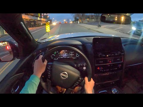 2022 Nissan Armada SL - POV Night Drive (Binaural Audio)