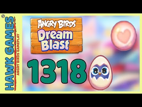 Angry Birds Dream Blast Level 1318 - Walkthrough, No Boosters