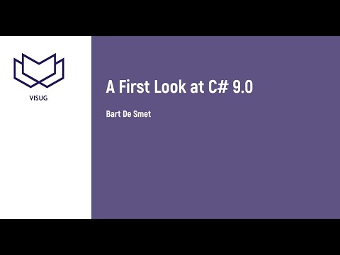 VisugXL - Bart De Smet - A First Look at C# 9.0